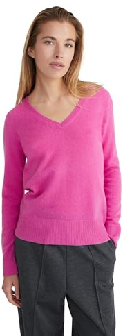 Style & Republic Pull en Cachemire à Col en V pour Femmes Élégant Fabriqué en 100 % Cachemire – Votre Pull Tricoté Câlin de Qualité Supérieure pour des Moments Élégants d'Automne et d'Hiver, fuchsia