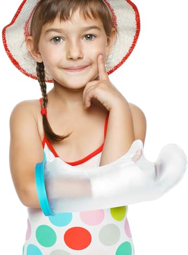 VURYAPI Funda Escayola Brazo Niño, Impermeable Protector Escayola Brazo para Muñeca Rota, Codo, Dedos, Heridas, Quemaduras, Cubre Escayola Brazo Niño Mantenga Las Heridas y el Vendaje Secos