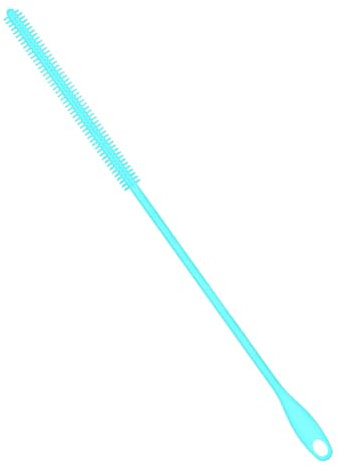 Cepillo de Silicona XIHIRCD para Pajitas 8mm, 24cm Extralargo, Reutilizable, Cepillo Delgado, Colgar, Pipas para Pajitas Metal Vidrio (Azul)
