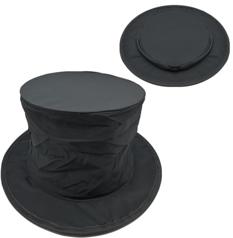 LJLHUIM Black Top Hat Folding Magic Hat Magic Trick Costume Magicians Accessory for Party Show