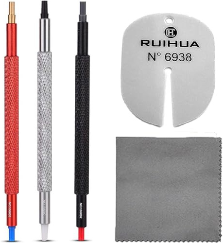 TICFROG 5 in 1 Watch Hand Press Tool Kit with Wristwatch Dial Protector, Metal Watch Hands Presser Pusher Fitting Setting Tool with 5 different Sized Holes for Repairing Wristwatch Needles, Watchmaker Tools
