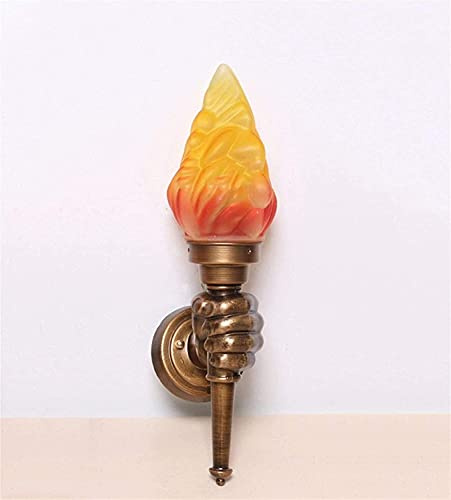lamp Aplique de pared Antorcha Antorcha de pared Luz Café Arte retro Lámpara colgante Lámpara de pared portadora de antorcha creativa para comedor Dormitorio Baño Restaurante Cocina Sala de estar lamp