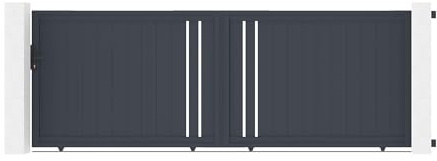 Casanoov Portail coulissant 4m GIONA H.140cm alu + motorisation RANGER C300