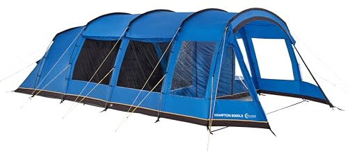 Hi-Gear Hampton 800 Eclipse 8 Man Tent with Porch, 2 Darkened Bedrooms & Spacious Living Area, 8 Person (Blue)