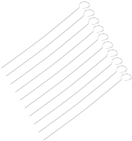 ORFOFE 30 piezas Brochetas Metálicas para Barbacoa Pinchos Inoxidable Resistentes para Parrilla Utensilios para Asar sin Residuos y Limpieza Fácil