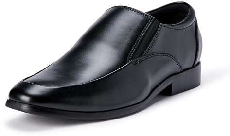 Amazon Essentials Mocasines con Puntera de Delantal Elástica Hombre, Negro, 42.5 EU