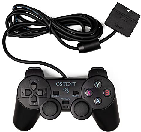 OSTENT Câblé Analogique Contrôleur Gamepad Joystick Joypad Compatible pour Sony PS2 PSone PSX Console Double Shock Jeux Vidéo