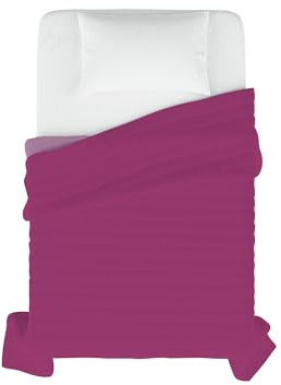 Italian Bed Linen Datex Colcha de Verano Elegant Lila/Fucsia 1.5 plazas (220 x 270 cm)