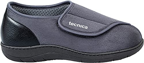 EXTRO STYLE - Scarpe Ortopediche Tecnica 3T, per Piedi Sensibili e Dolori Articolari, Scarpe Antiscivolo Donna e Uomo con Tomaia in Microfibra e Pianta Larga, Plantare Estraibile, Grigio, Taglia 40