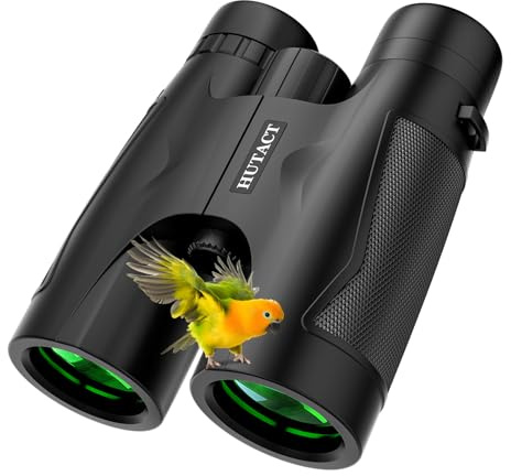 HUTACT Fernglas Kompakt, Ultra HD 10X42 Fernglas Für Kinder & Erwachsene, mit Tragetasche Geeignet für Reisen im Freien, Tierbeobachtung und die Beste Wahl für Konzerte