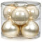 MAGIC Weihnachtskugeln Glas 10cm 6 STK. Christbaumkugeln Christbaumschmuck Farbe: Perle - Champagner Opal/matt