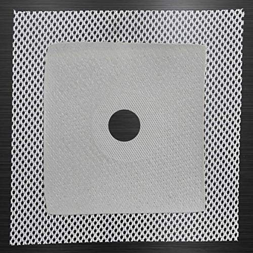 Manguito de sellado, 50 unidades. Manguito de pared 120 x 120 mm, orificio de expansión, agujero Ø 16 mm, cinta de sellado para ducha o cocina G01
