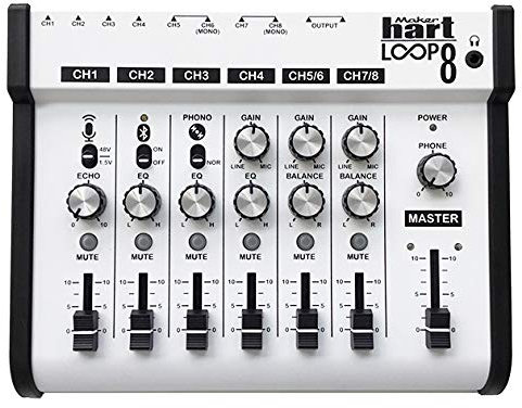 Maker hart Loop Mixer 8 3,5 mm/6,3 mm Klinke/Bluetooth/Phono EQ Vorverstärker/Mikrofonkompatibilität/Audio-Mixer