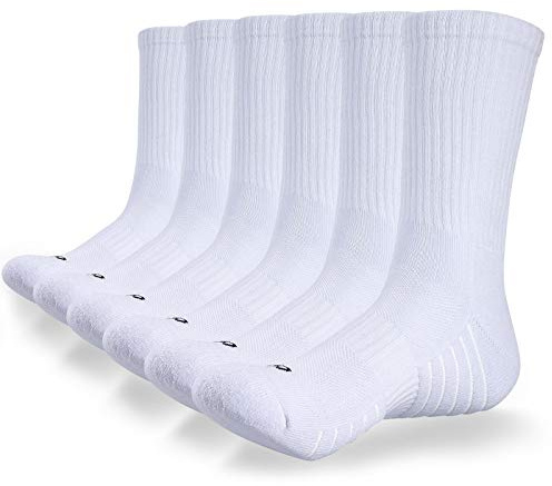 coskefy Sports Socks Thick Cushion Walking Thermal Crew Athletic Socks for Outdoor Work Hiking Trainer (6 Pairs)
