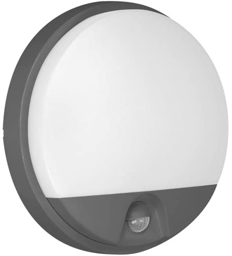 Adviti Agat Lampada da Parete Esterno con Sensore di Movimento 4000K IP54 (1100lm Grigio)