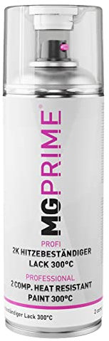 Hitzebeständiges 2K Lackspray 300°C Fehgrau glänzend schützt Motor und Auspuff vor Rost Autolack Sprühdose Spraydose 400ml schnell trocknend (Farbe ähnlich RAL 7000 Fehgrau)