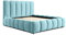 Siblo Bett - Modern Polsterbett 140x200 cm - Doppelbett mit Bettkasten und Lattenrost - Robust Bett mit Stauraum - Bettgestell aus Holz - Dallas Sammlung - Blau