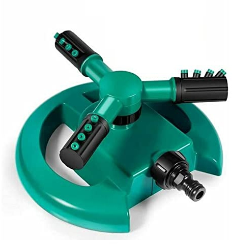 Irrigatore giardino rotazione 360° 3 bracci 12 ugelli irrigazione automatica acqua prato orto cortile giardini irrigatori sistema spruzzatore esterno accessori piante