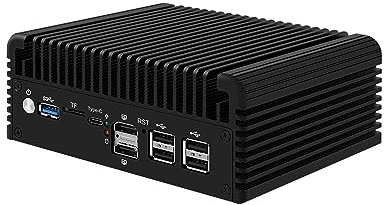 Micro Firewall Appliance, Mini PC, VPN, Router PC, Intel Core I3 N305, HUNSN RJ46, 6 x 2.5GbE I226-V, 2 x HDMI2.1, TF, Type-C, Barebone, NO RAM, NO Storage, NO System