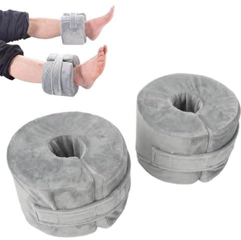 2pcs Piede Elevando Cuscino Protezione della Caviglia Supporto del Piede Cuscino Per Piaghe da Decubito Cuscino Dell'ulcera Cuscino del Piede Cuscino Dell'elevatore Cuscino del Tallone Grigio