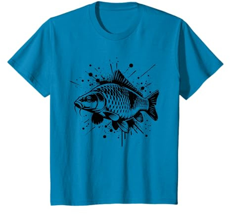Carpe Pêcheur Shirt Pêcheur Garçon Poissons Carpe Pêche T-Shirt
