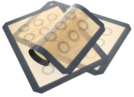 PHENOFICE 3 Pièces Tapis De Cuisson En Silicone Tapis De Cuisson Du Macarons Tapis De Silicium Pour La Cuisson Tapis De Pâtisserie Sans Danger Pour Les