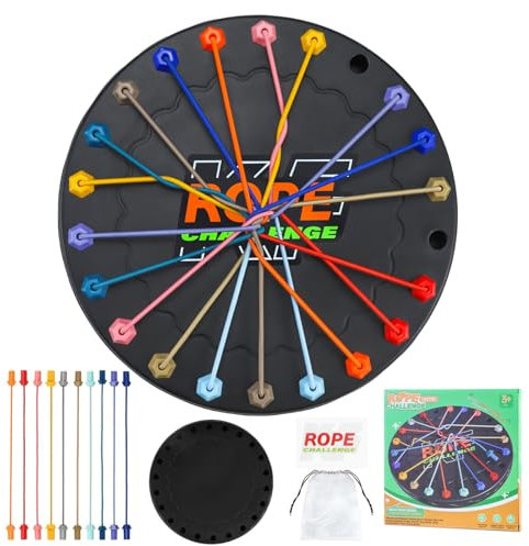 Aischens Brainy Knots Rope Untangling, Seilspiel Brainy Knots Spiel Lernspiel für Kinder, Knobelspiel mit Seil Logik Strategiespiel, Tisch Strategie Brettspiel, Familienspiele für Kinder Erwachsene