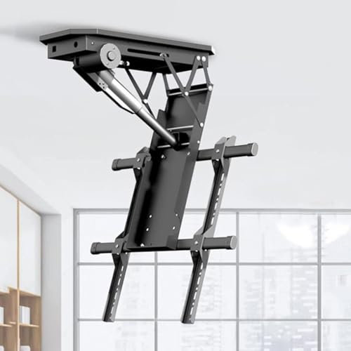 Electric Ceiling TV Mount with Remote and Switch Control, Motorized Lift for Large Screens, Easy Installation for Home Theater Setup