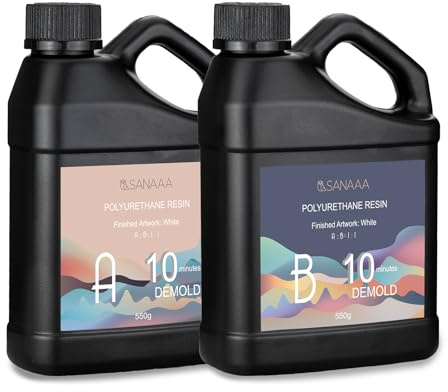 SANAAA 1100 g tvåkomponents polyuretanharts, 10 minuters snabbt härdande harts, plast för gjutning av modeller, prototyper och andra hantverk