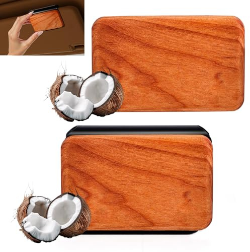 Towonshy Set da 2 Profumatori Auto per Parasole con Clip Compatibile con Drift – Diffusore in Legno Naturale al Cocco, Deodorante Auto a Lunga Durata, Accessori Auto per Interni, per Auto SUV e Camion