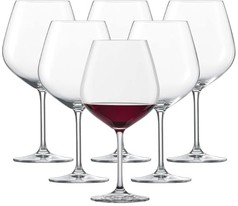SCHOTT ZWIESEL Forté Burgundy Goblet (Set of 6), Burgundy Glasses for Red Wine, Dishwasher-Safe Tritan Crystal Glasses, Made in Germany (25 Ounce)