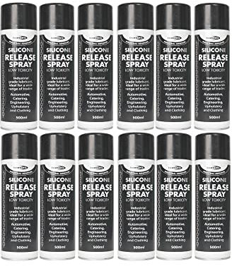 (PACK OF 12) 500ml Tin Bond It Silicone Spray - multi purpose lubricant and mould release spray