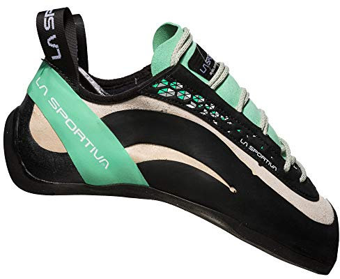 LA SPORTIVA Damen Miura Kletterschuhe, White-Jade Green, EU 40.5