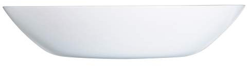 Arcopal by Luminarc Zelie White Opal Glass Dinner Set Dinnerware Plates (6X Soup Bowls)