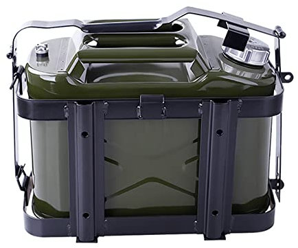 WUTONG 10L Benzinkanne grüner Dieselkraftstoff kann Kraftstofftank für Auto- und Motorrad-10-Liter-Jerry-Behälter mit externem Regal ersparen