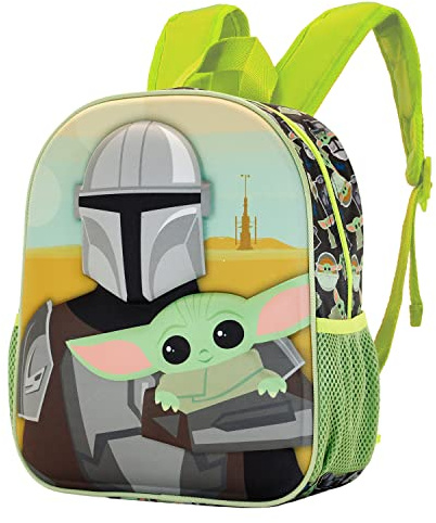Star Wars The Mandalorian Eyes-Kleiner 3D Rucksack, Grün, 26 x 31 cm, Kapazität 8,5 L