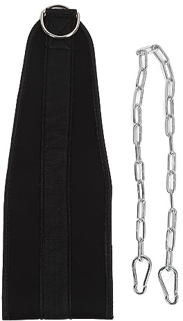 Cinturón de Inmersión con Peso con Cadena de Ajuste y Cadena de Metal para Entrenamiento de Fuerza, Cinturón de Levantamiento de Pesas, Correa de Nailon Utilizada para Dominadas