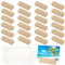 24 Pezzi Segnaposto Legno Supporto,Portacarte in Legno,Supporto Segnaposto Matrimonio con 2 Fogli di Punti di Colla,Porta Numeri da Tavolo in Legno per Ristoranti,Matrimoni,Banchetti,Celebrazioni