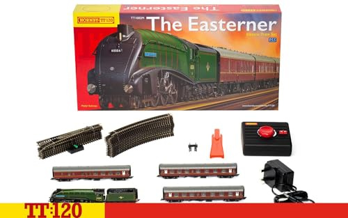 Hornby TT:120 TT1002M Train Set - The Easterner Analogue TT Gauge Model Railways Set, Starter Electric Model Kits - Steam Engine Building Kits, 1:120 Scale Train Gifts