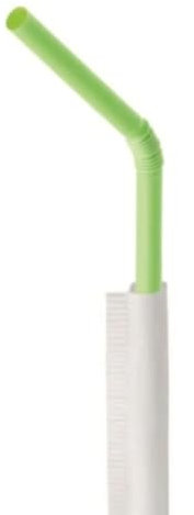 DOT Horeca Solutions Cannucce Pieghevoli Verdi Biodegradabili 24x0,5 cm, 400 Pezzi