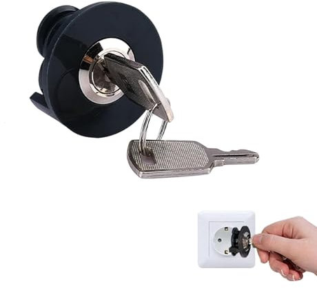 1 Stück Steckdosenschloss, Abschließbare Steckdose, Steckdosensicherung, Kindersicherung Steckdose, Steckdosenschutz, Steckdosenschutz Kindersicherung,Im Innen- und Außenbereich weit verbreitet