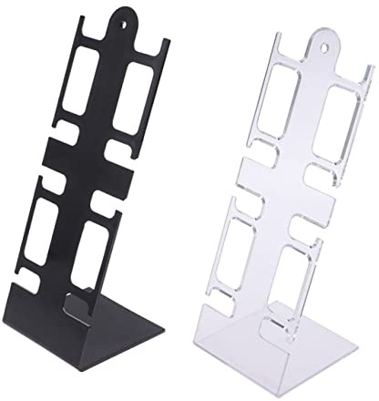 BESTYASH Présentoir pour Montre Transparent en Plastique L Type 2 Pièces Design Pratique et Élégant pour Affichage et Rangement de Montres et Bijoux Couleur Aléatoire