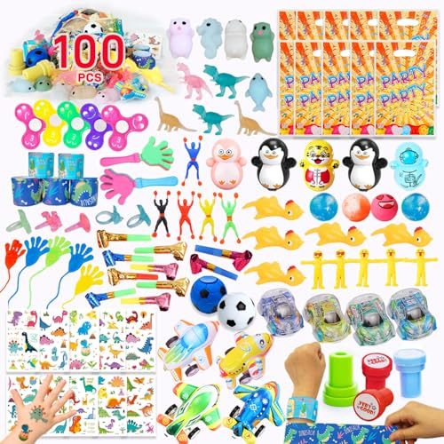 CoralBloom, 100 PCS Cadeau Anniversaire Enfant Invité, Petit Remplissage Piñata (Garçon & Fille), Assortiment Gadgets