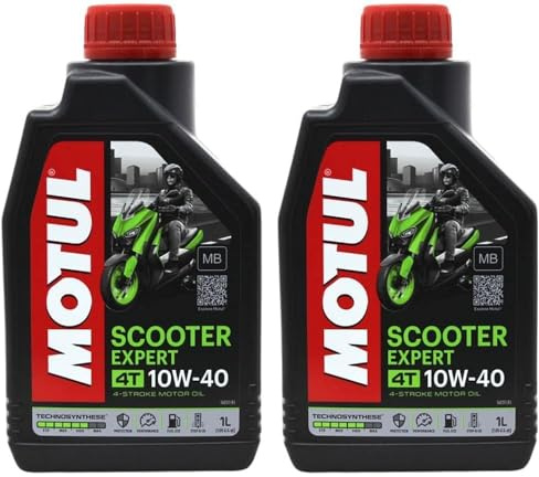 Motul Scooter Expert 4T 10W-40 MB - Aceite Moto 4 Tiempos. 1 litro (el empaque puede diferir) (Paquete de 2)