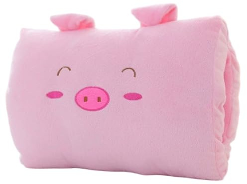 Muzrunq Almohada calentadora de Manos, Bolsa calentadora de Manos de Cerdo de Dibujos Animados, Almohada para Siesta no eléctrica para artículos Esenciales de Viaje de Invierno..