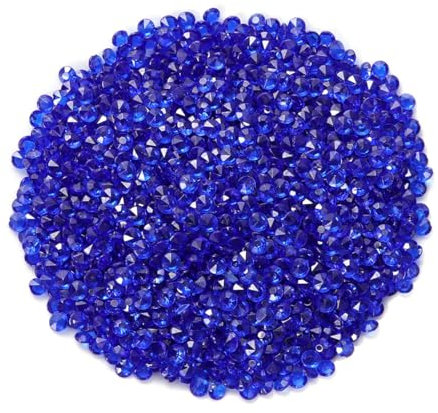 SUPVOX Strass Acrylique 2000 Pièces - Cristaux De Table Bleu Roi Décoration Artisanale Pour Mariages Fêtes Et Bricolages - 4.5 Mm