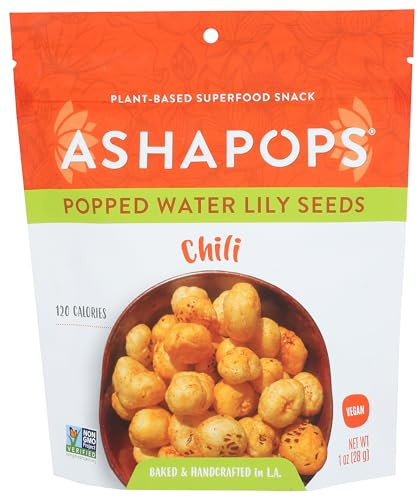 AshaPops Chili Lime Popped Water Lily Seeds, 1 OZ