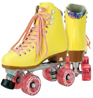 Moxi Beach Bunny Roller Skates for Women - Colorful, Precision-Fit Skate with High-Rebound Wheels, Moisture-Wicking Lining & Padding, Roller Skates, Strawberry Lemonade - 8