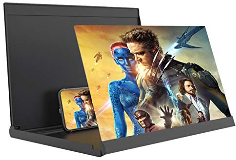 ARCH 20/26/32 Inch Mobile Phone Screen Magnifier, Phone Screen Amplifier,Large Screen Blu-ray Ultra-clear Phone Screen Enlarger HD 3D Movie Video Projector (Color : Black-A, Size : 32inch)