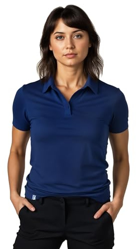 ALPIN LOACKER T-Shirt Donna in Lana Merino - Maglietta Termica a Manica Corta per Sport e Outdoor, Polo Blu, M